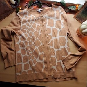 Isaac Mizrahi Live Giraffe Cardigan